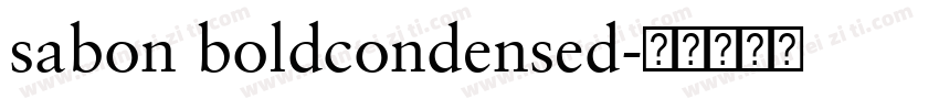 sabon boldcondensed字体转换